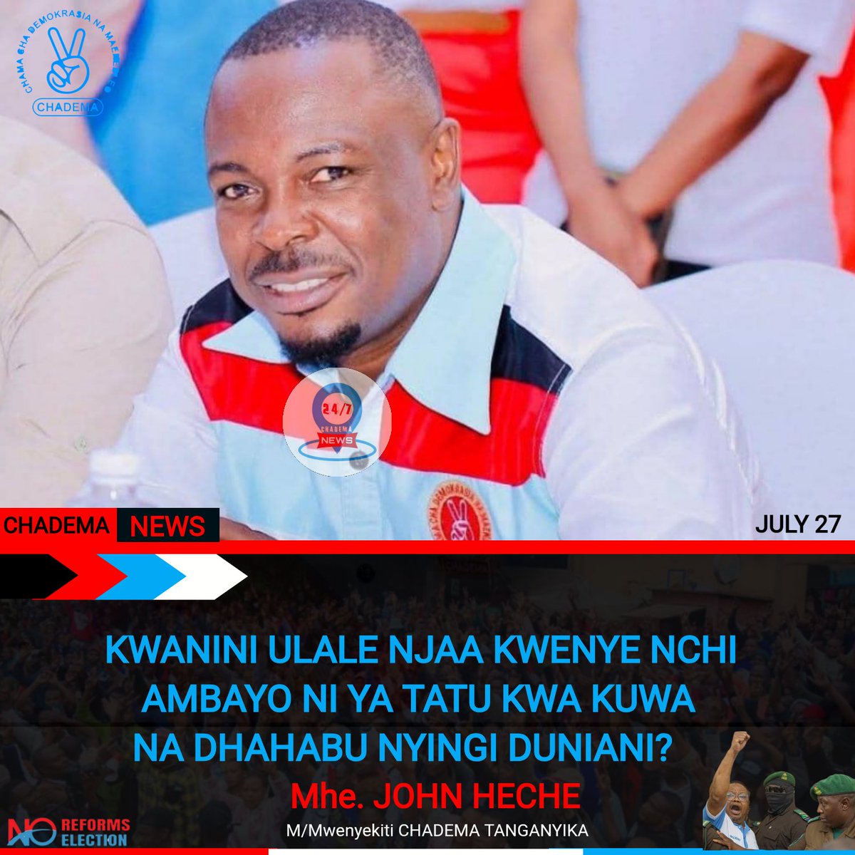 chadema__news's tweet photo. "Kwanini ulale njaa kwenye Nchi ambayo ni ya Tatu kwa kuwa na Dhahabu nyingi" Mhe. Tata @HecheJohn Makamu Mwenyekiti Tanganyika https://t.co/rcvi7K974J