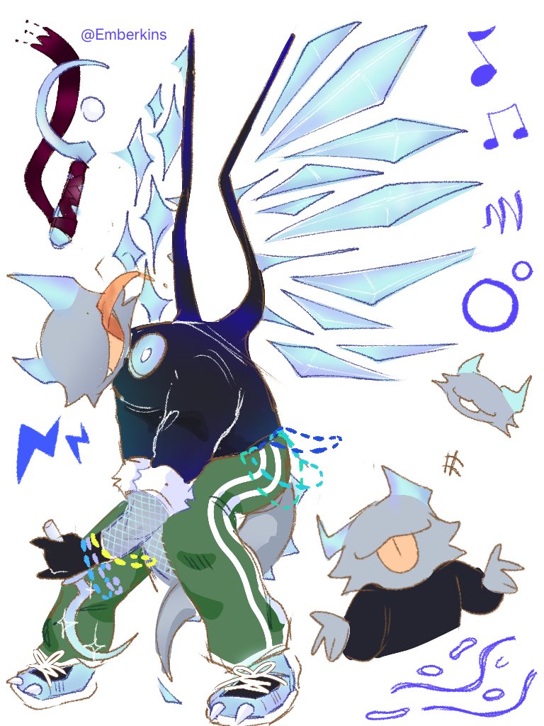 Ember_kins's tweet image. “I wasa ghost I wasa loan, hah, double chin, hah, u so geyy...” #doodle