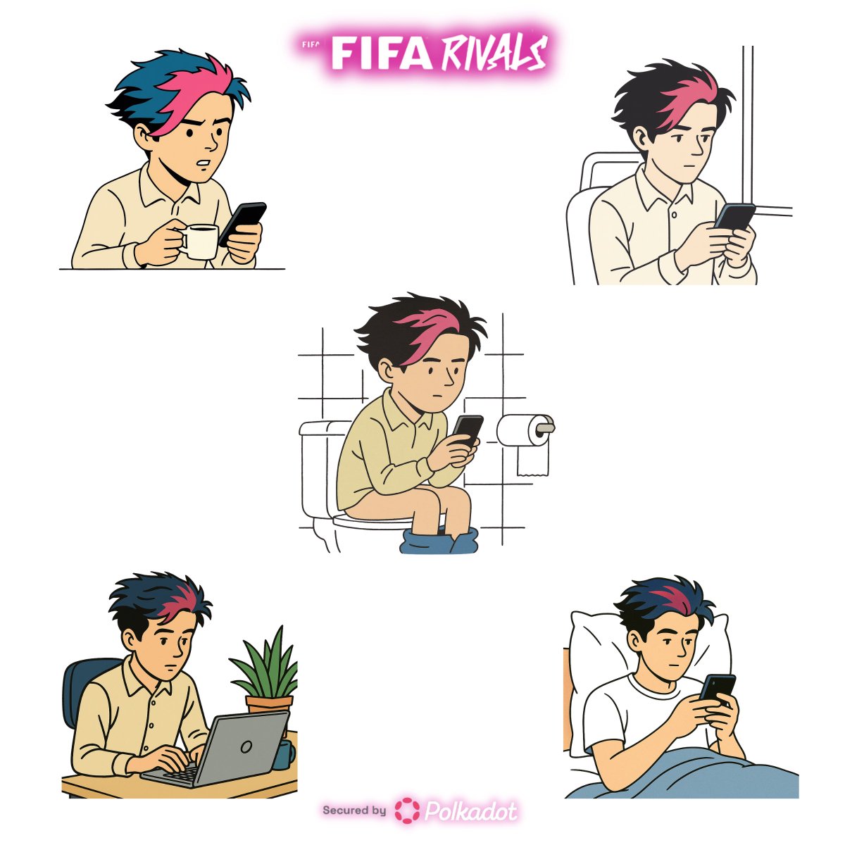 fabsverseNFT's tweet image. What’s your favorite time of day to sneak in a few rounds of @FIFARivals the latest @playmythical game secured by Polkadot?
☕️ Morning coffee
🚎 On the go
💩 Toilet break
💻 At work (I won’t tell anyone)
🛌 Before bed
Btw, over 700+ downloads across iOS and Android 🔥
Now……