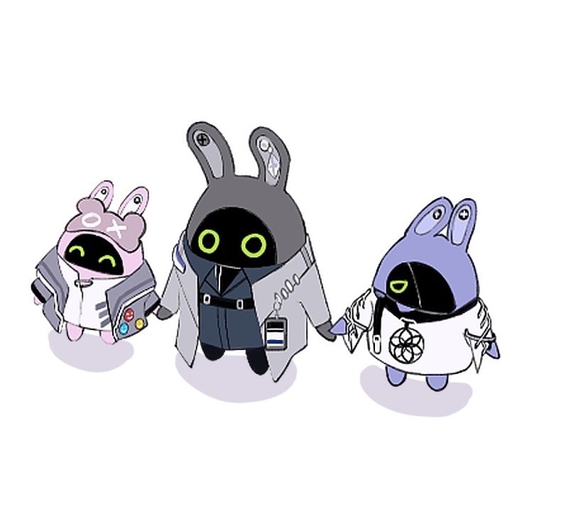 MBCCFESS's tweet image. PtNart! CW // crossover , zenless zone zero , zzz  
Karena sender gabut, sender iseng gambar mereka jadi bangboo :D