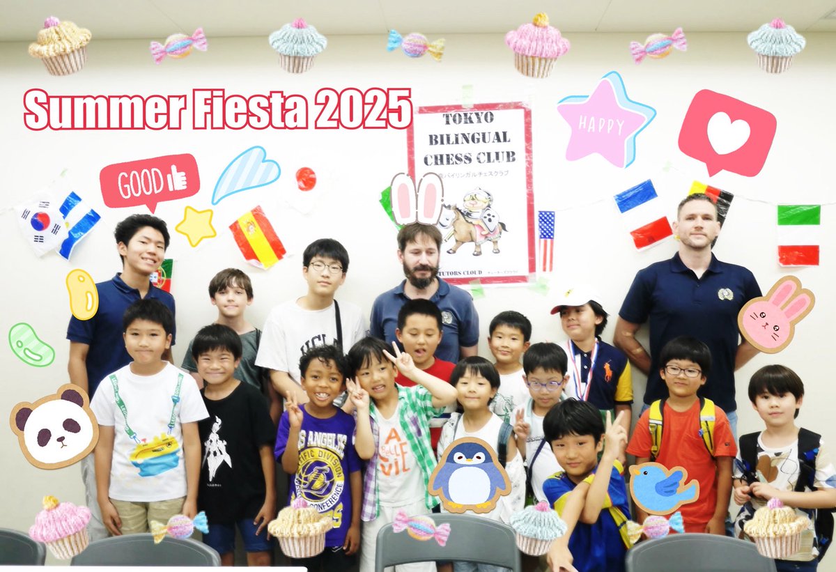 TKY_BLChessClub's tweet image. Chess our our latest blog on 2025 Summer Fiesta Chess Camp 🏕️ tokyobilingualchessclub.jimdofree.com/2025/05/18/sum… #internationalschooltokyo #tokyochess #afterschoolactivities #chesscamp #chesstournament #chessmaster #internationalschooltokyo