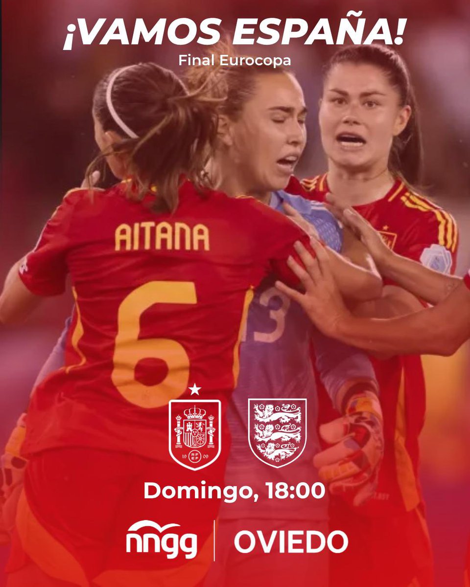💪 Como aquel 14 de julio de 2024, volvamos a ganar a Inglaterra una final.

🤏 A esto estáis de volver a hacer historia.

🇪🇸 ¡Vamos España!