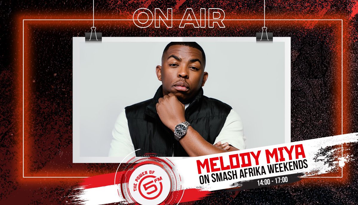 5FM's tweet image. On #SmashAfrikaWeekends @MelodyMiyaVibe chats to @smashafrika about his music journey in the entertainment industry, from his early days finding his voice on radio and television to becoming a respected youth advocate and business-minded creative. Tune in at 4pm!😮💨🤩
