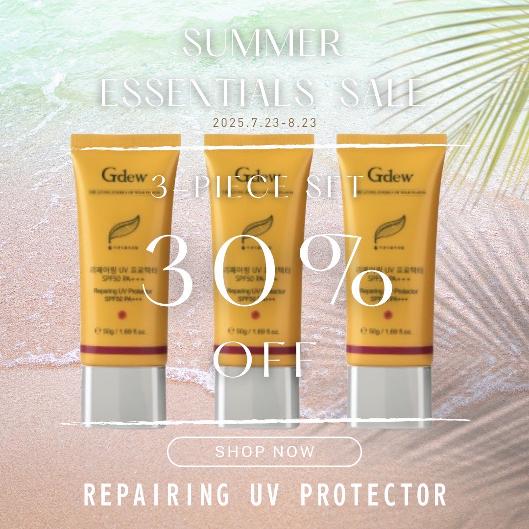 まだまだ暑い日が続きますね☀️
チャーミングでは夏のESSENTIAL SALEを開催しております！！
人気商品GdewのUVが３点セットでお求めやすく✨✨
毎日の必須アイテムですよね、是非この機会にご検討ください♪
伸びが良く、やさしく上質な成分で肌バリアをサポートします🕶️

charming.co.jp