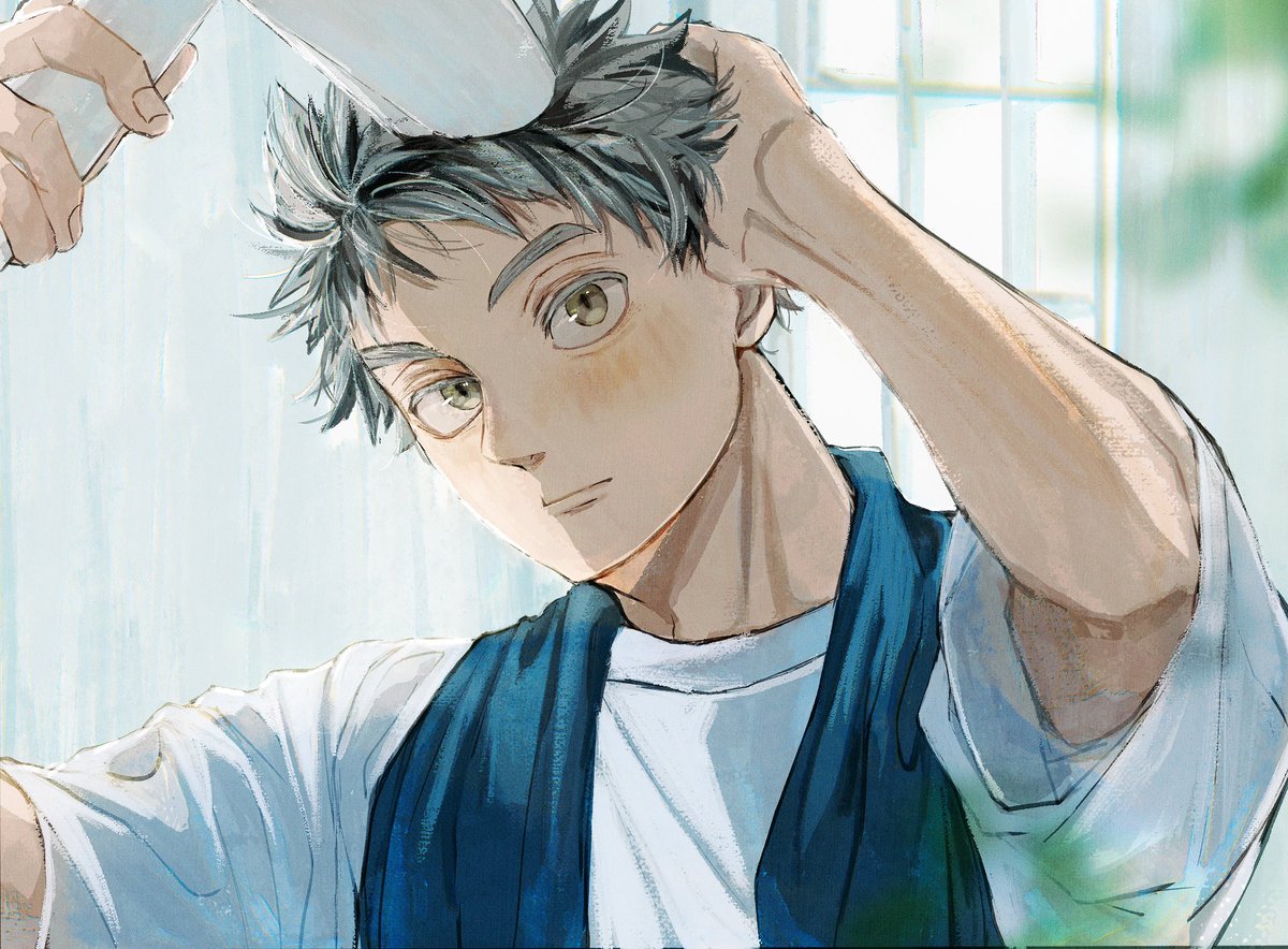 ilst_prac_hq's tweet image. 朝の優しい雰囲気が好き