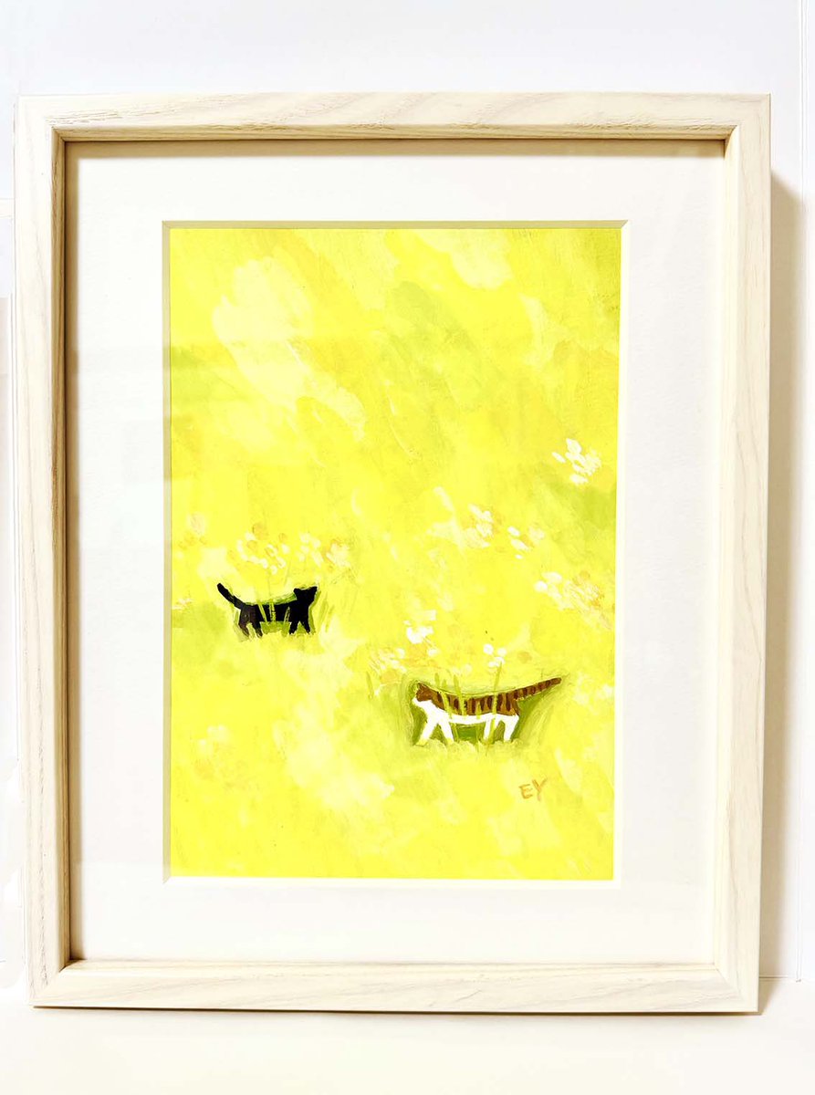 yagietsuko's tweet image. OPAギャラリー「おもちかえり展」30水まで。
原画お持ち帰りいただけます。
（額小さめ、両方八切り）
#OPA夏フェス