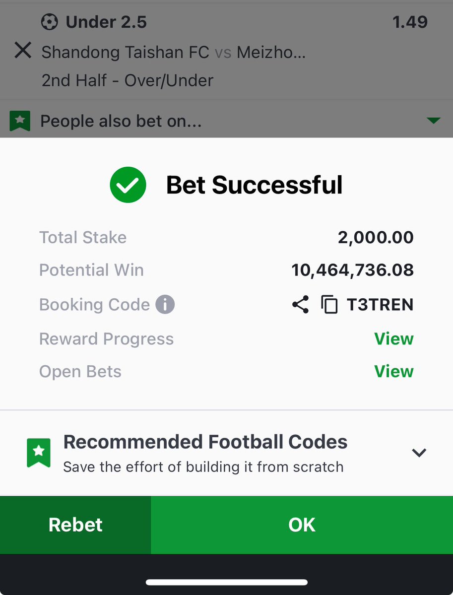olu_wayemi's tweet image. Mega Odds on SportyBet ⚽️🔞
Call your Car Dealer 🔥
NVD66X
T3TREN
Under 2.5 Second Half ♻️♻️♻️