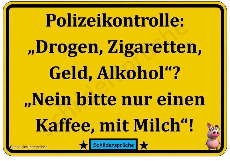 Sonntag Morgen Polizeikontrolle
