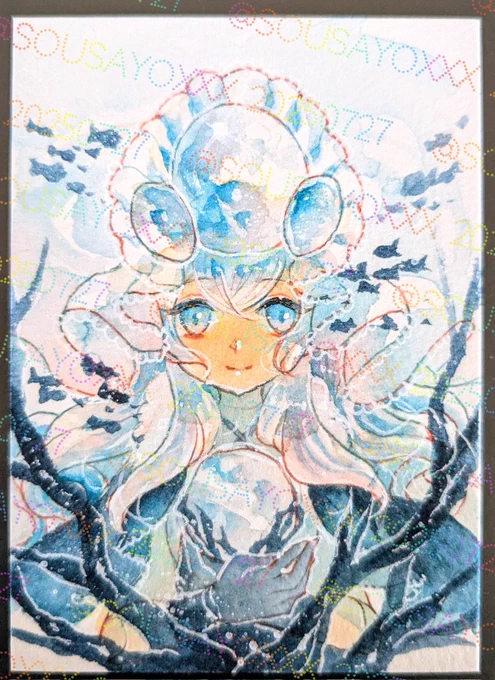 【アクアマリンの娘】 ブラックトルマリン付きver