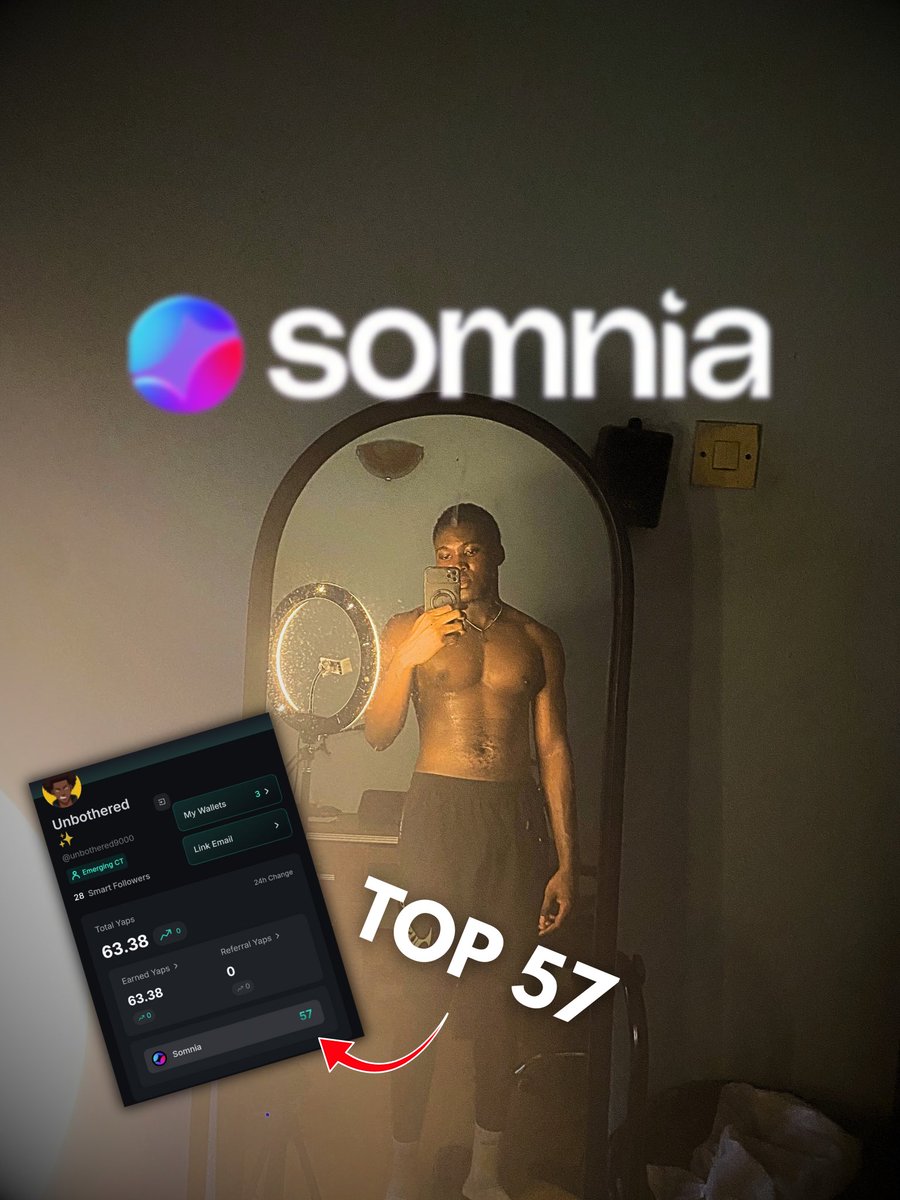 unbothered9000's tweet image. Even on Sundays I’m still thinking about @Somnia_Network
I woke up at 57 on Somnia
Do you think we can break into top 50?
Anyways I’m posting my QRusader gameplay video tomorrow
I’ll keep making quality Somnia content
GM and Happy Sunday guys!