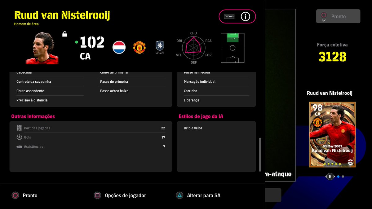 Ruud van Nistelrooij é + goleador q Pelé! No " #eFootball2025 " , Mais vcs não estão preparados p essa conversa!
🏃🏻🌪️