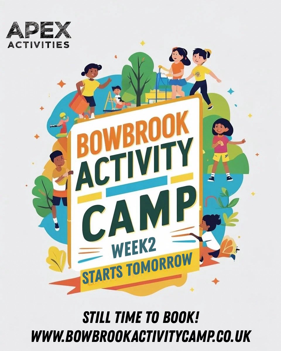 Week 2 starts tomorrow! 🤗

After a fun first week we have had many people rebooking to show they have loved the first week. Book on as well and find out why 😁

📍 Bowbrook House School
📆 28th July - 22nd August
✅Childcare Vouchers accepted
✅Themed Fridays
#WorcestershireHour