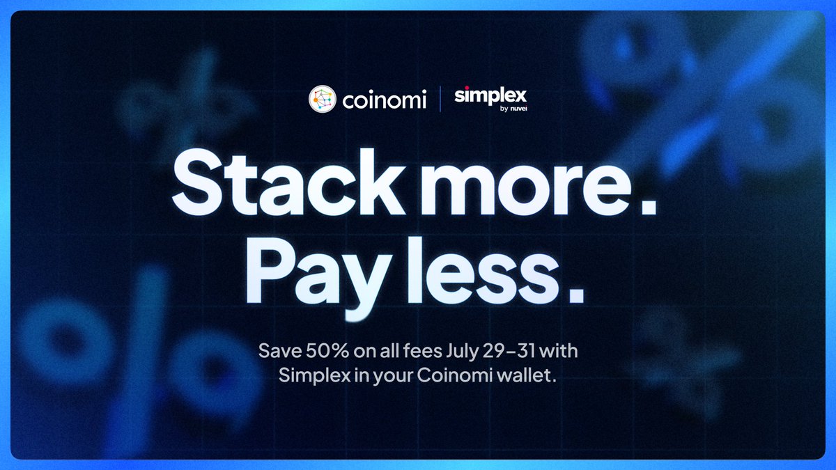 CoinomiWallet's tweet image. What’s better than buying crypto?
Buying it with half the fees.
We’ve got something coming with @SimplexCC… stay tuned