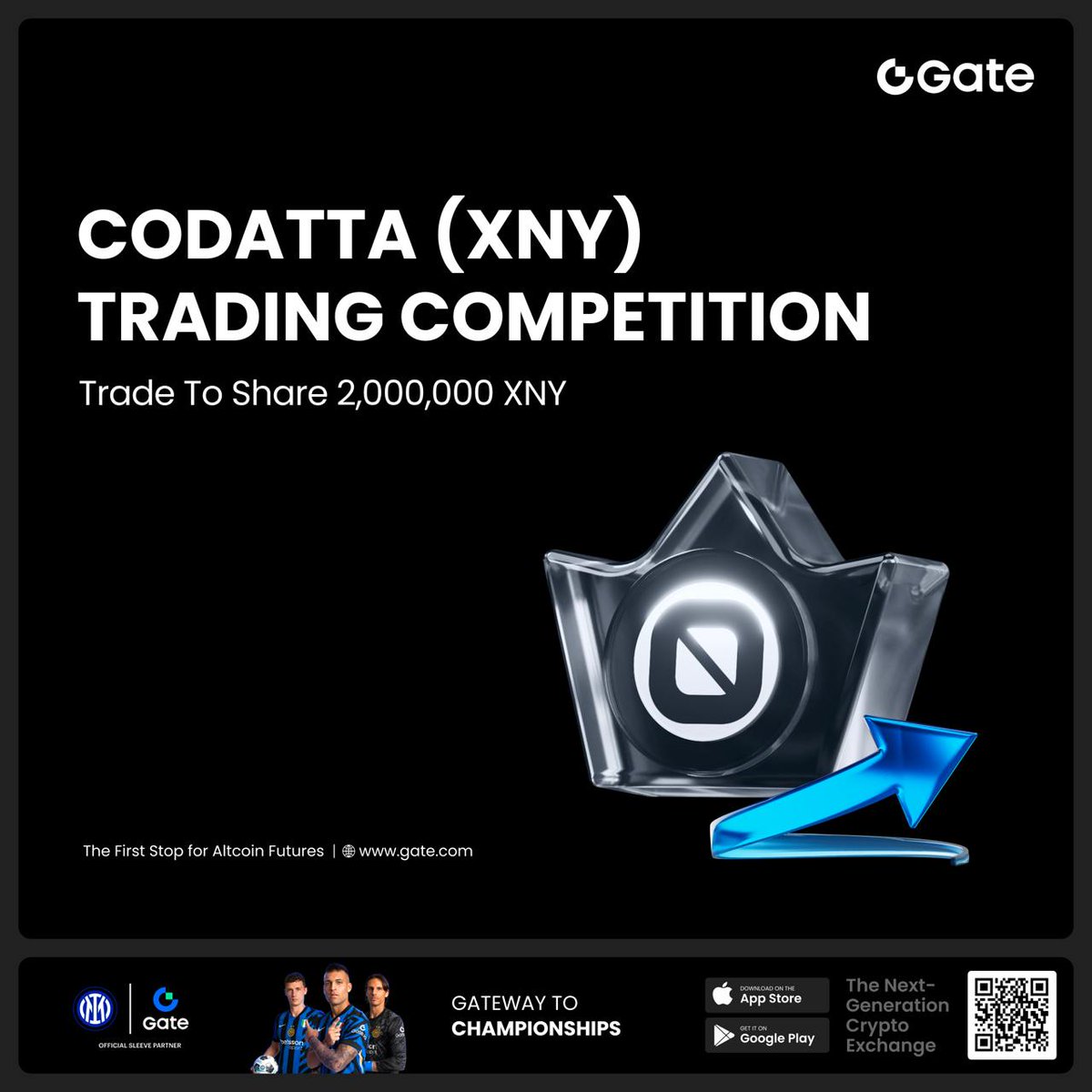 LordOfAlts's tweet image. • @Gate_io just launched the Codatta (XNY) trading competition with 2 million XNY in rewards.
Event: July 25 to August 1, 2025
How to join:
• Trade 5,000 USD+ spot to win from 1.6M XNY
• New users: Trade 2,000 USD spot or 10,000 USD futures to get 1,000 XNY
• Invite friends…