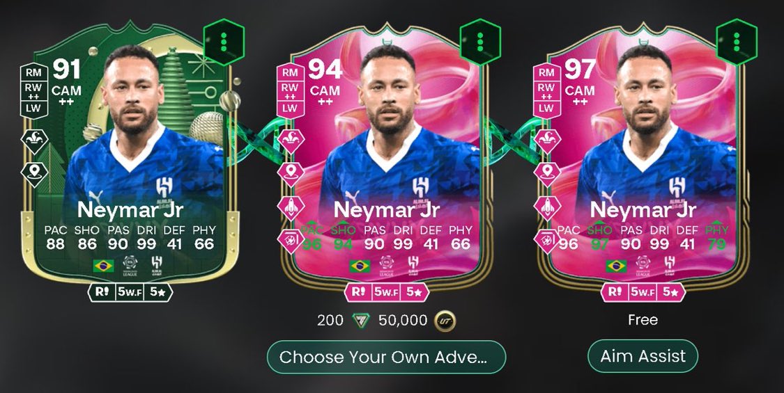 FUT_Z5's tweet image. تطويره اسطوريه لـ نيمار 🇧🇷🇧🇷🇧🇷🇧🇷
اللي حاب يودعه لأنه ماراح يتواجد بـ 26 ❌