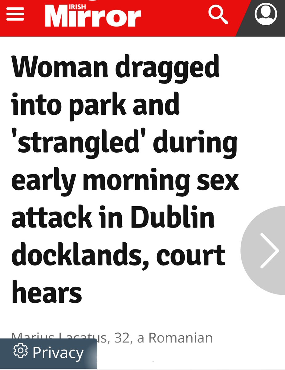 1169AndCounting's tweet image. A Romanian vagrant in Dublin attacked and sexually assaulted a foreign national woman and is let loose on bail.
Described as a "construction worker", that surely must be a reference to his use of a robbed hammer and crowbar to break into a building to squat in...