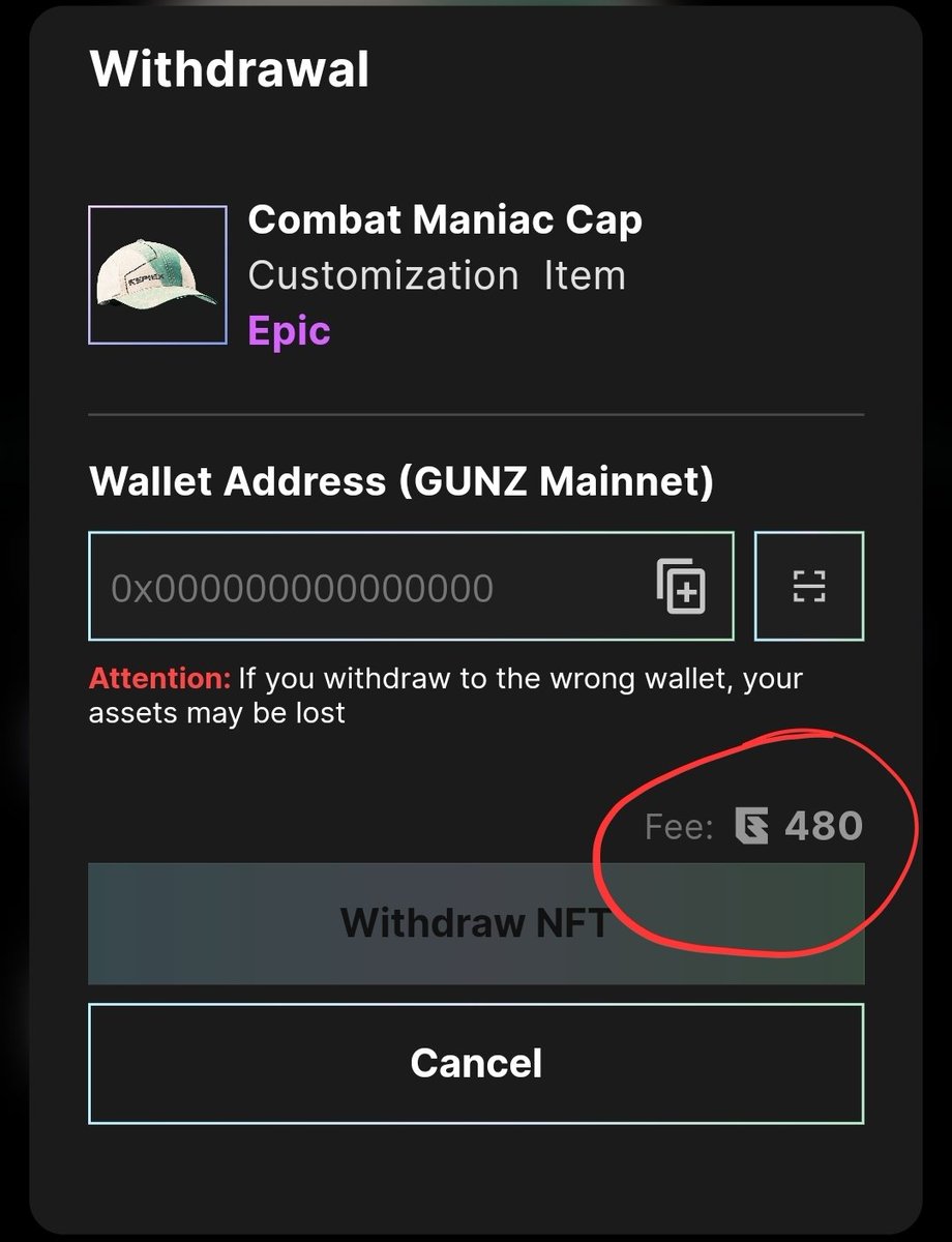 rocketmeats's tweet image. Can we fix these abysmal withdrawal fees please? This is crazy @GUNbyGUNZ