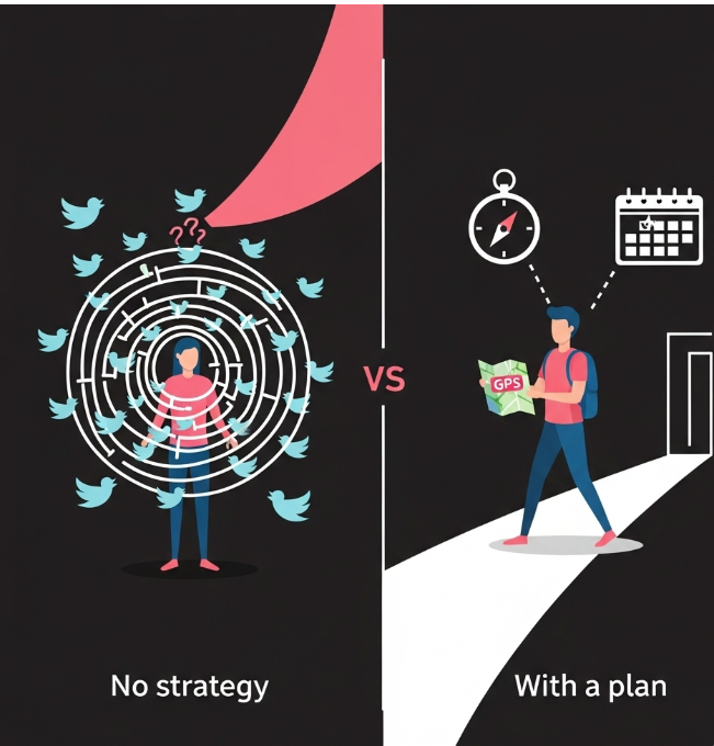 getritely's tweet photo. Random posting feels like shouting into the void. 🔇

A clear strategy is your GPS for real growth.

Plan smart, use AI, stay consistent — and let results compound.

Chaos won’t scale. Consistency will. 💫 https://t.co/WIpY6TMNKN