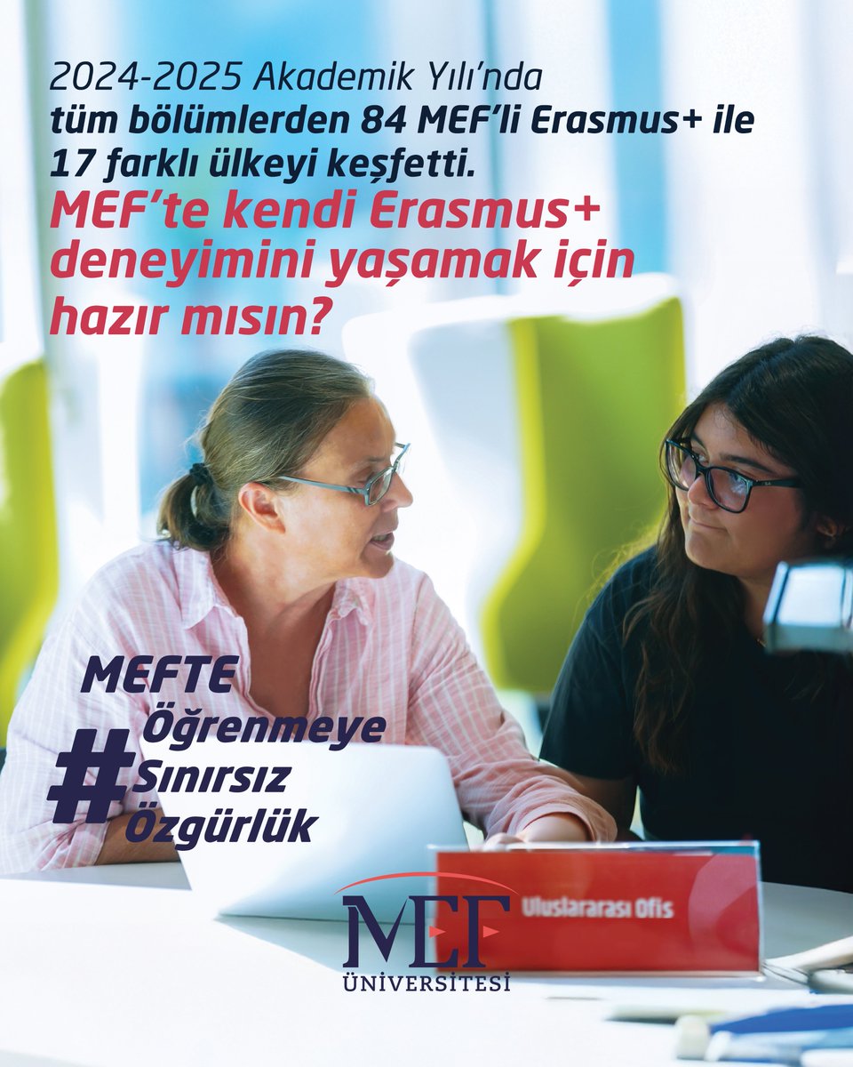 MEFuniversitesi's tweet image. Bu Tercih Günleri’nde sen en iyiyi bulmak için araştırırken MEF Üniversitesi olarak biz neyi tercih ettik biliyor musun?
#MEFinTercihi #MEFuniversitesi #Tercih2025 #MEFTercihGünleri #MEFKampüsveOnlineTercihGünleri #MEF #ÖğrenmeyeSınırsızÖzgürlük #YKS25 #ÜniversiteSınavSonuçları…