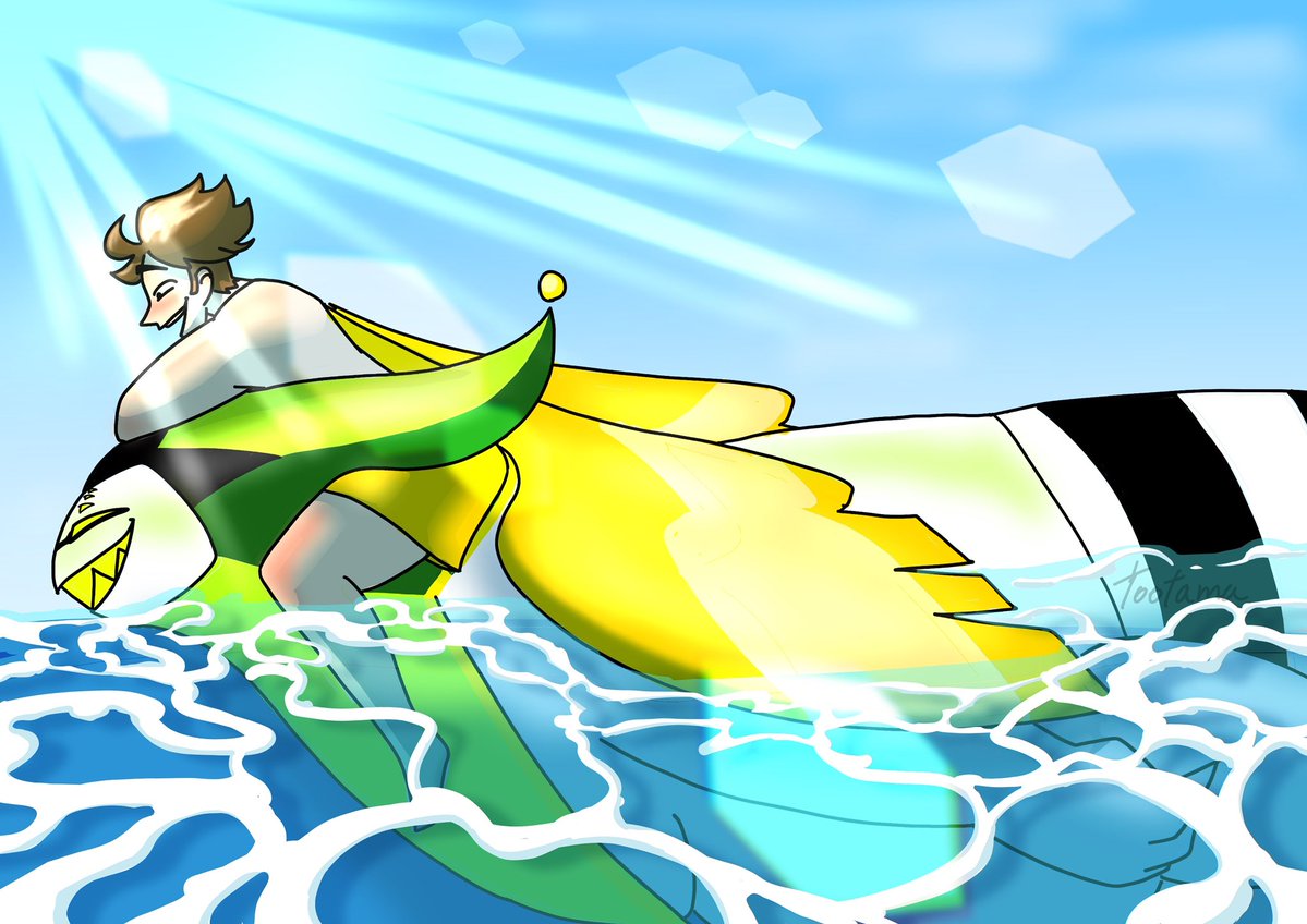 tootama_second's tweet image. 海水浴
 #greedyguitar