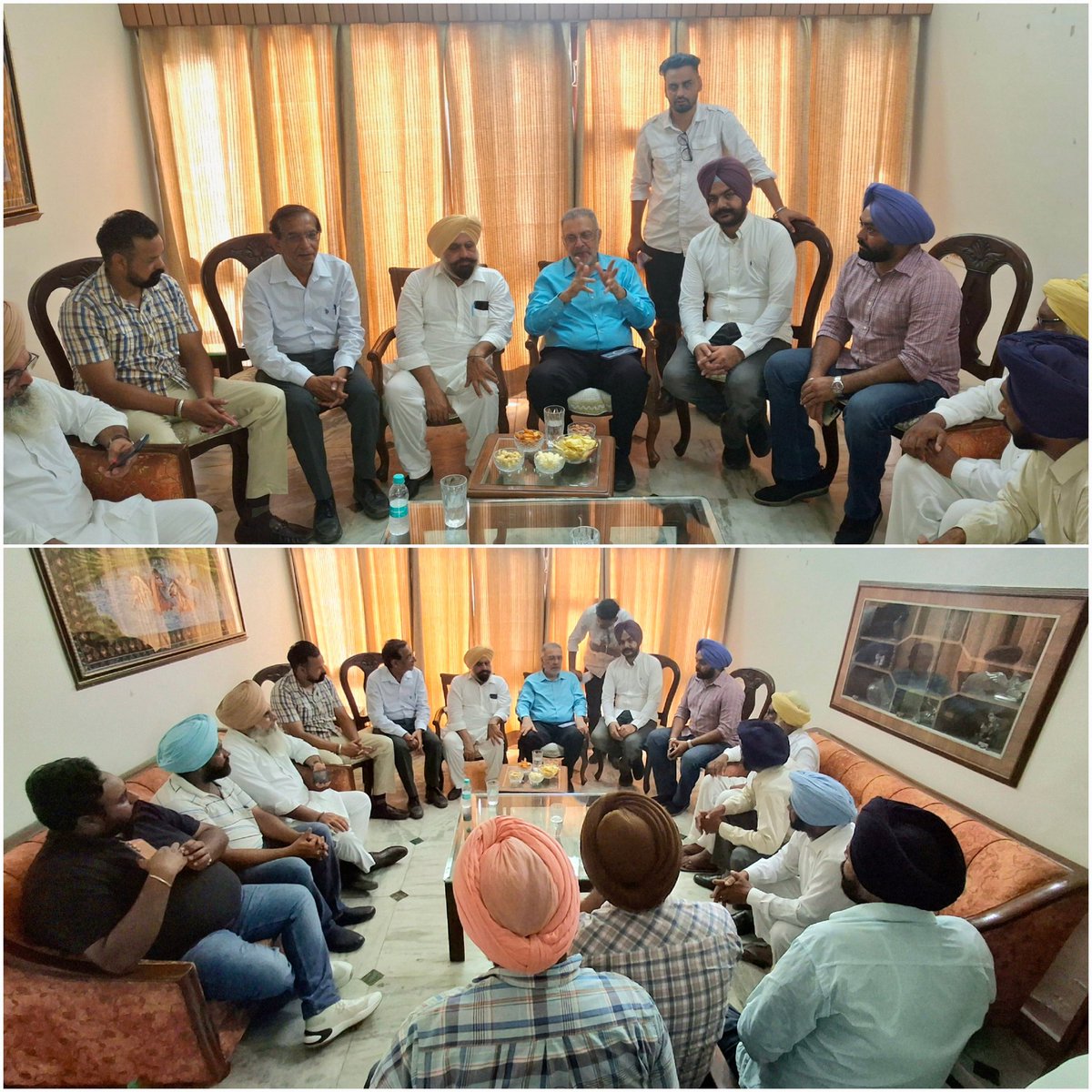 AAPbalbir's tweet image. Among the common people, AAP government
It was good to meet Sarpanch Babandeep Singh's father S. Manjit Singh (former Sarpanch) at his house in village Faggan Majra of Patiala Rural constituency.
🔹️Reviewed the development works in the village. During the public meeting, the…