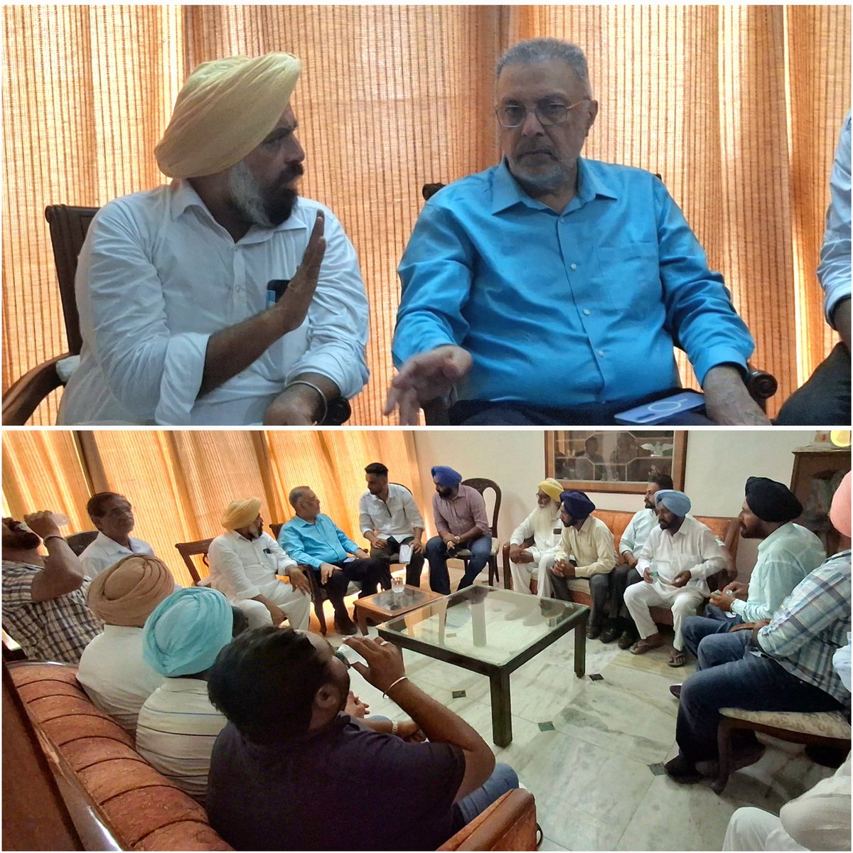 AAPbalbir's tweet image. Among the common people, AAP government
It was good to meet Sarpanch Babandeep Singh's father S. Manjit Singh (former Sarpanch) at his house in village Faggan Majra of Patiala Rural constituency.
🔹️Reviewed the development works in the village. During the public meeting, the…