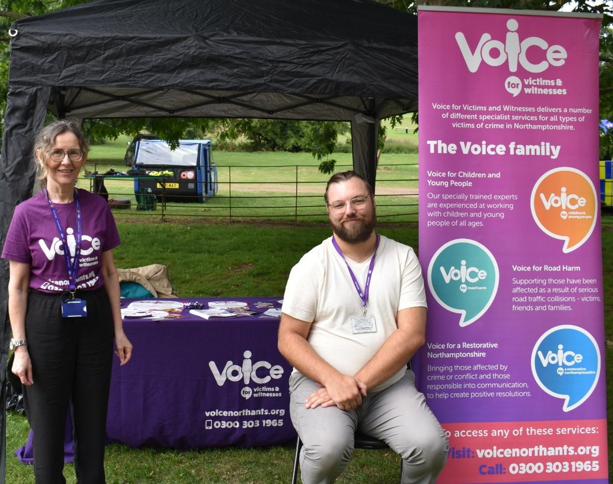 Hello, we are at the Community Open Day at Delapre Abbey today, Sunday 27th July until 4pm. Come and chat to us about the services we offer to victims and witnesses in Northamptonshire.