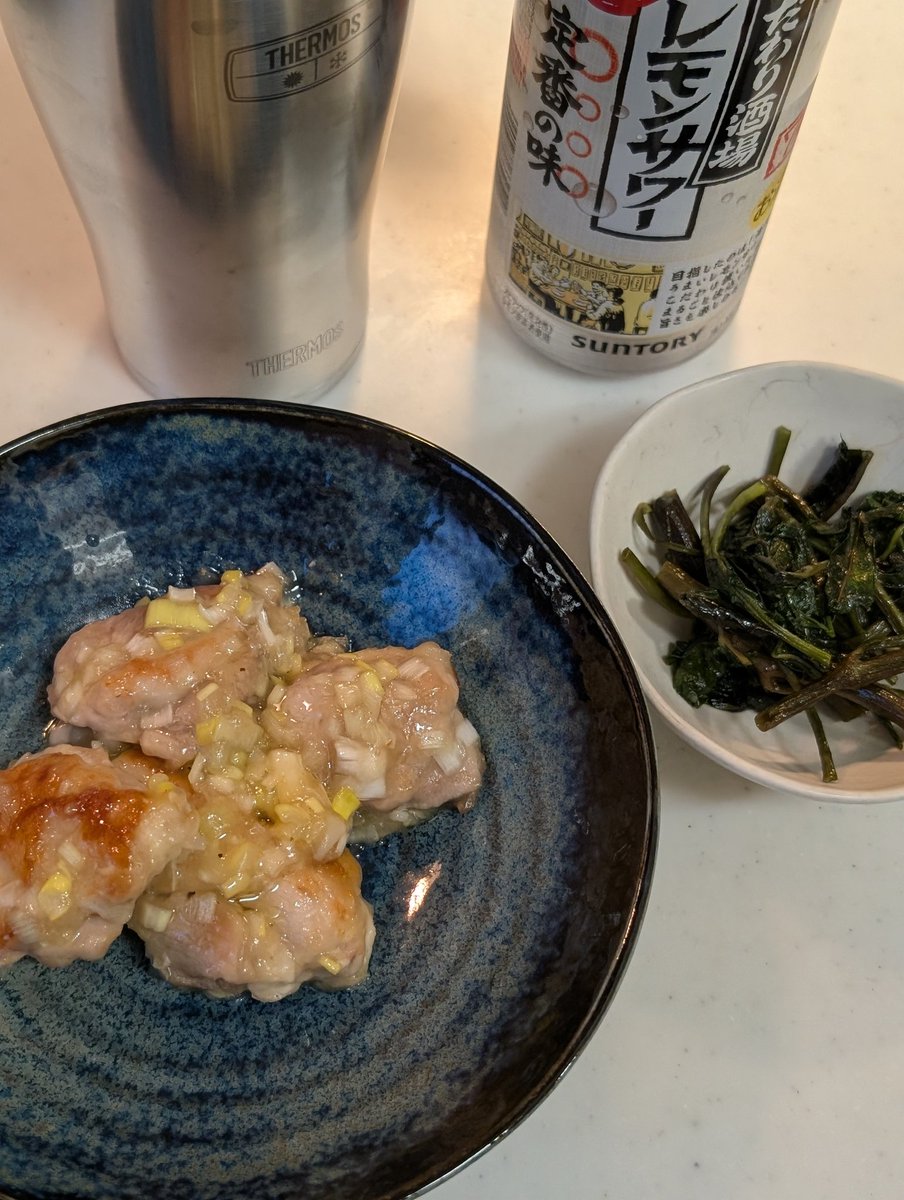 nekotate222's tweet image. ネギ塩チキン
空芯菜炒め
頂きます〜🍻
