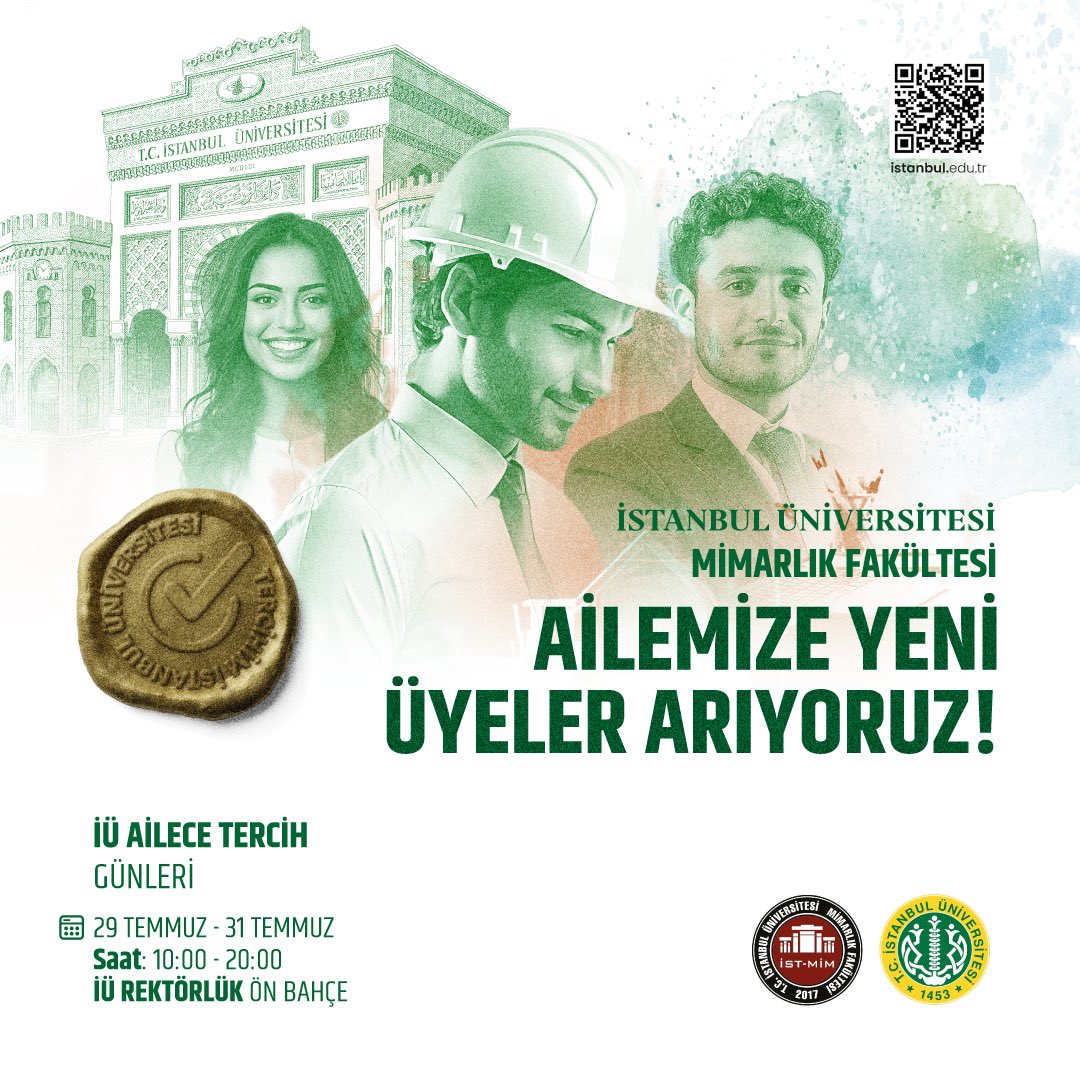 istuniresmi's tweet image. 2030’da imzanızı taşıyan yapılarla dünyayı şekillendirmeye hazır mısınız?
🏛️ Tarihle modernin buluştuğu bu fakültede, sadece bina değil; vizyon inşa edersiniz. İstanbul Üniversitesi Mimarlık Ailesi sizi bekliyor!