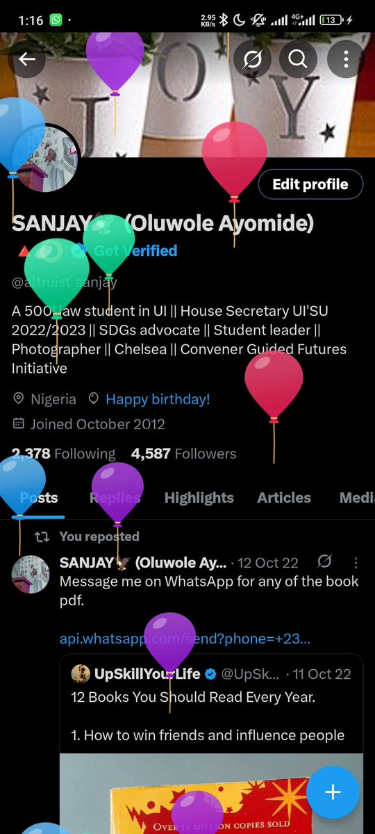 altruist_sanjay's tweet image. Happy birthday to me.
Today, I don’t just celebrate age. I celebrate growth through pain, love through heartbreak, and strength through storms. I’ve won, failed, lost, healed, and risen. Grateful for the love of family, friends, and the grace of God. I’m becoming stronger, wiser