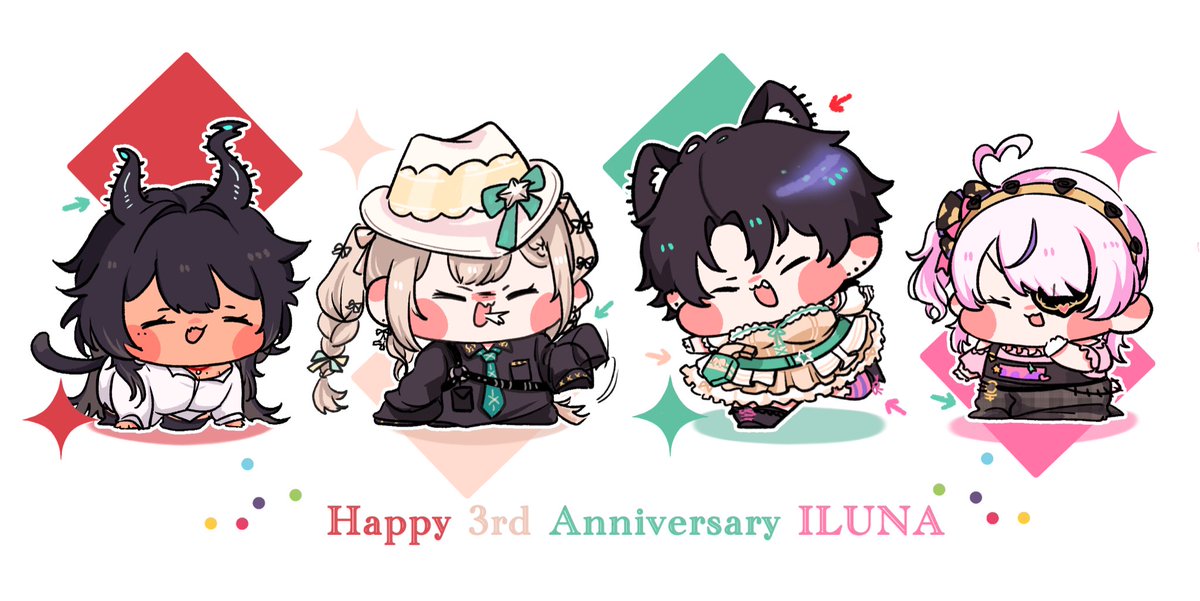 ❤️🤍✨Happy 3rd Anniversary ILUNA✨💚❤️‍🩹
#ILUNA3rdAnniversary #RenZottoArt #MariArtte #ScarleArt #AmareAtelier