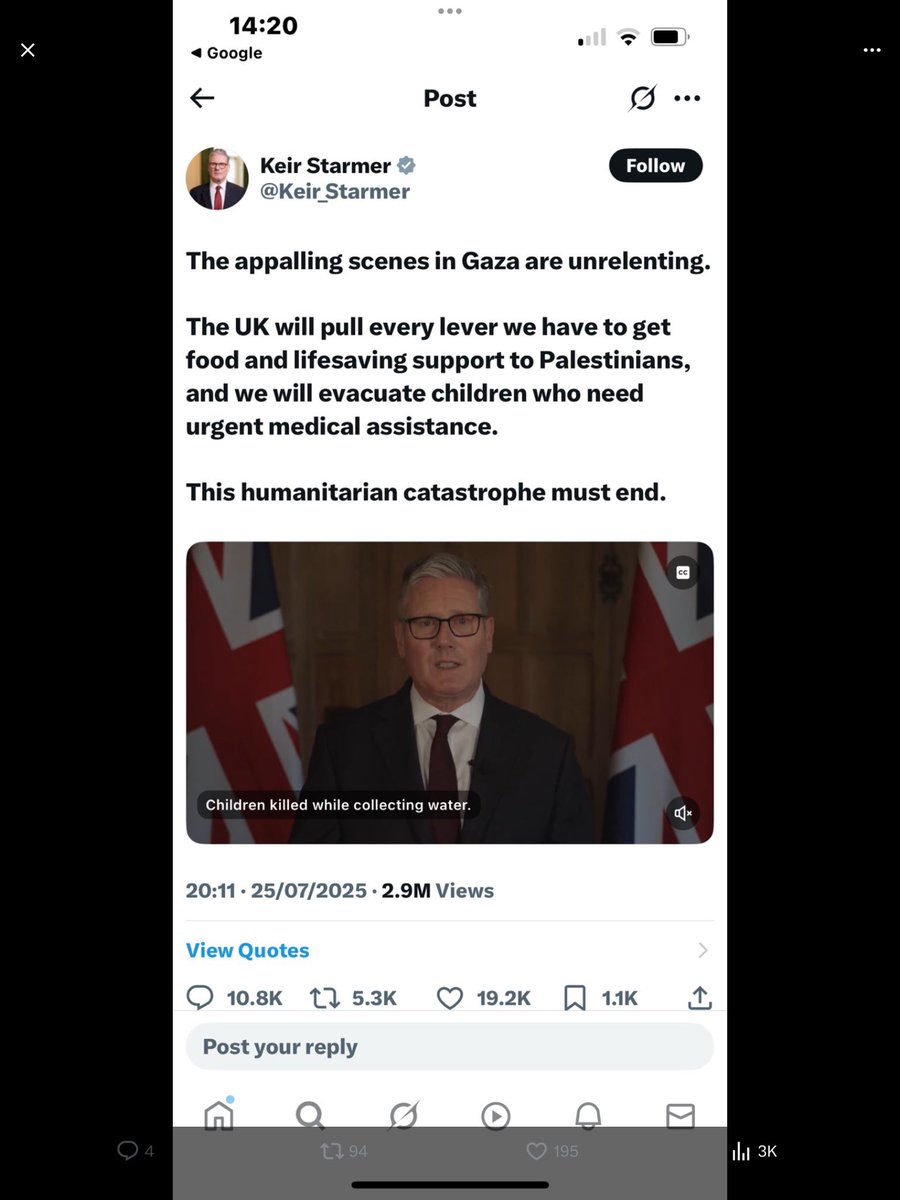 I cannot believe the blatant hypocrisy. He spends nearly two years supplying arms and planes, sending spy flights over daily, saying he backs Israel - then this, when he detects the world turning? How dare he? His contempt for voters is astonishing.