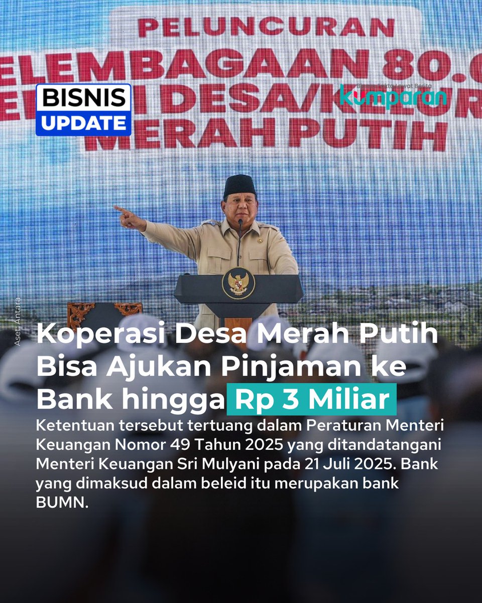 Endufor's tweet image. Mantep tentunya ini, andai tidak bisa mengembalikan bagaimana ya pak.
Pinjaman diberikan dengan bunga tetap 6% per tahun dan tenor maksimal enam tahun. Masa tenggang pembayaran ditetapkan antara enam hingga delapan bulan, dengan cicilan dibayar setiap bulan. Dari total plafon Rpโฆ