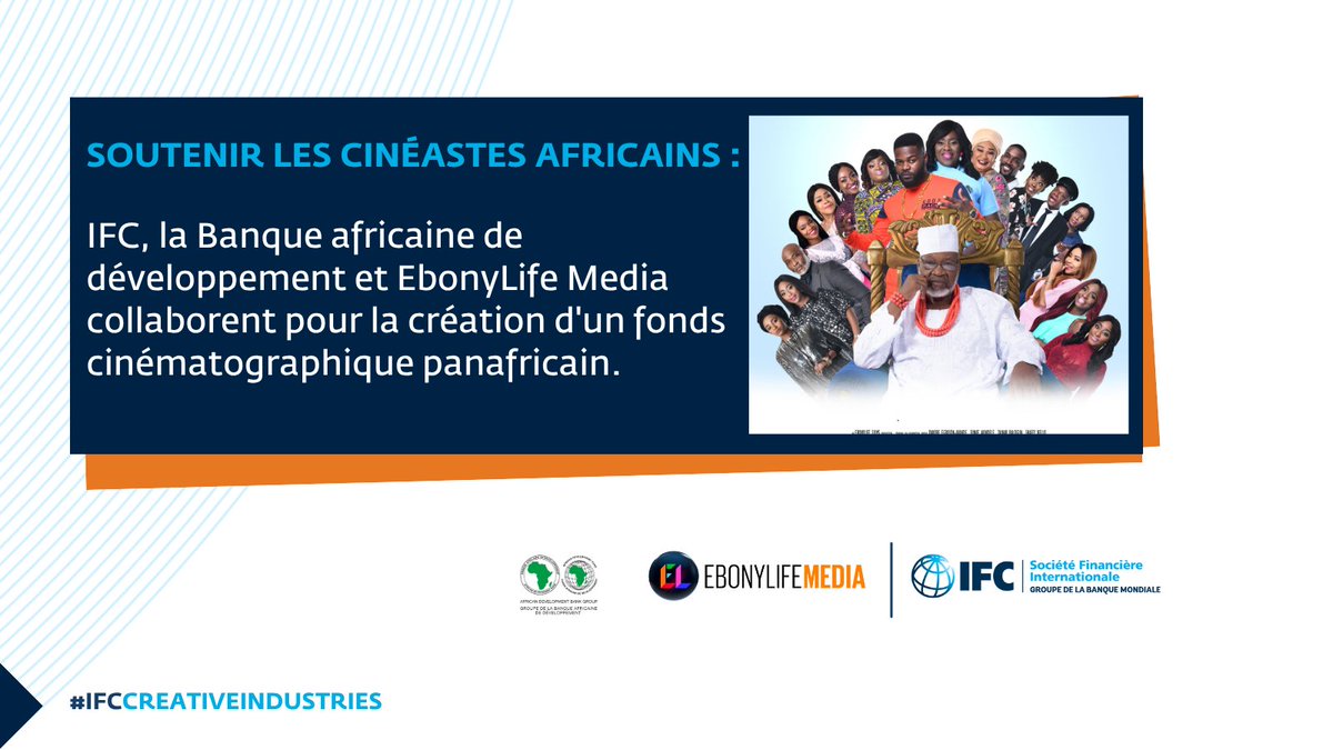 🎬L'industrie cinématographique africaine génère près de 5M d'emplois &amp; 5 Mds de $ de PIB.
IFC,<a href="/AfDB_Group/">African Development Bank Group</a> &amp; <a href="/EbonyLife_TV/">EbonyLife Studios</a> ont annoncénnoncé un fonds panafricain pour soutenir financement, emploi et la création de récits locaux.
🎥 wrld.bg/6bgQ50WtOTM