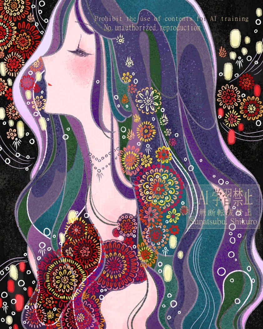 sunatsubu_skr's tweet image. 久しぶりの新規絵です
横顔描くのすき！

#illustration
❤💜💙