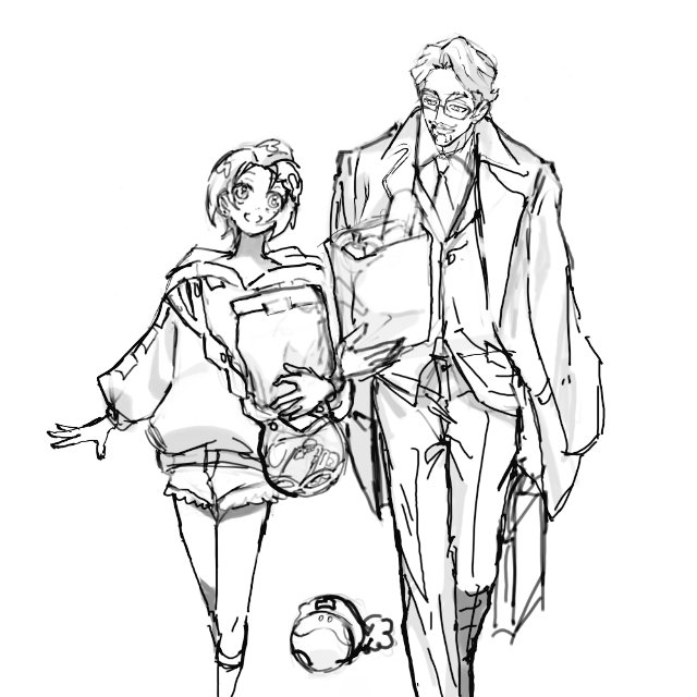 emya26's tweet image. ヒゲマンとマチュφ(．．)