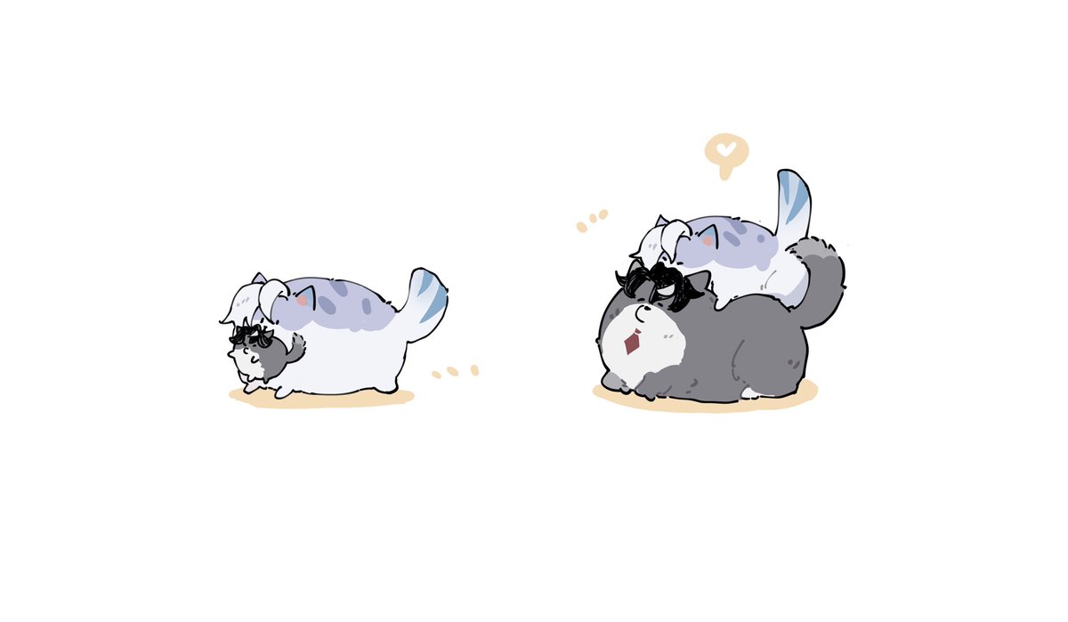 #wriolette #リオヌヴィ🐈 🐕 🐾
Then &amp; Now