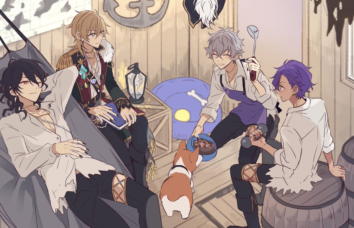 io31_n's tweet image. 4人と1匹のUNDEAD海賊団