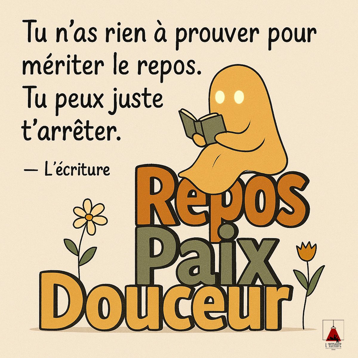 Ecriture2's tweet image. Tu n’as pas à t’effondrer pour avoir “le droit” de te reposer.
Tu peux juste… poser le fardeau.
T’allonger. Respirer. Lire. Dormir. Rien faire.
Bon dimanche 🌻