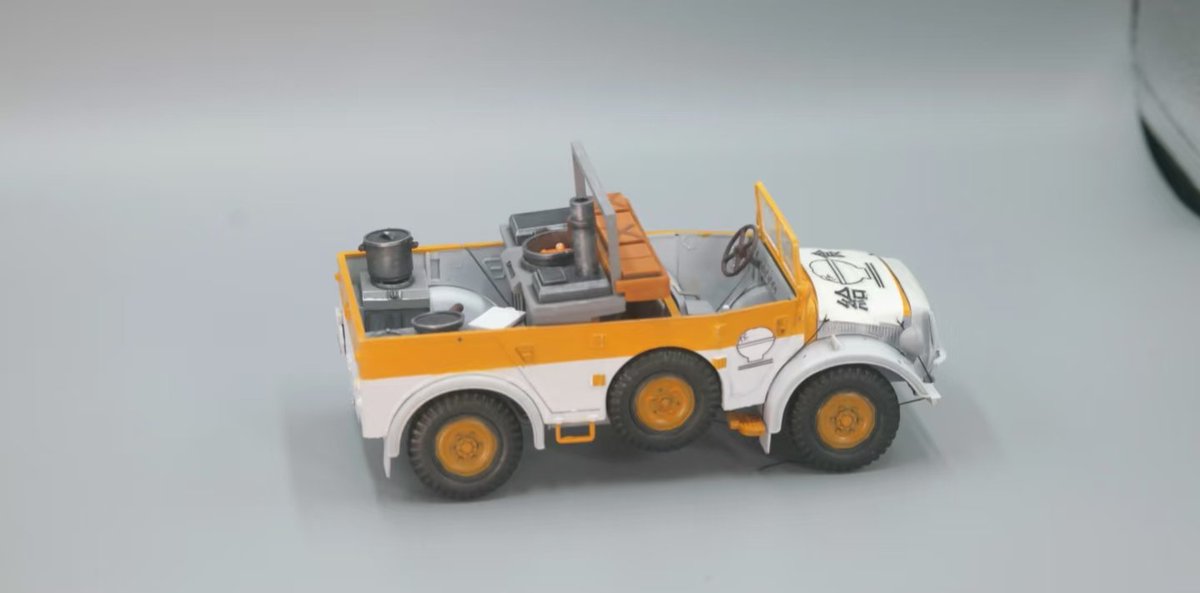 Type_04_MP's tweet image. 做了1/35比例的枫香送餐车，本体是田宫的霍希1A自动车哦