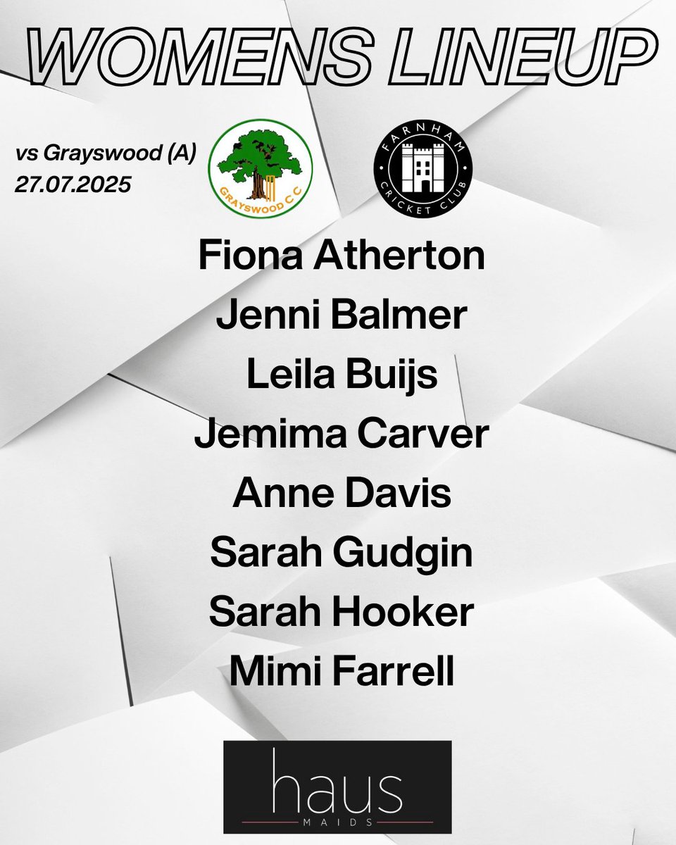 One more game to come this weekend! Our Women's side are off to Grayswood 🏏

#Cricket #Farnham #Surrey #SurreyCricket