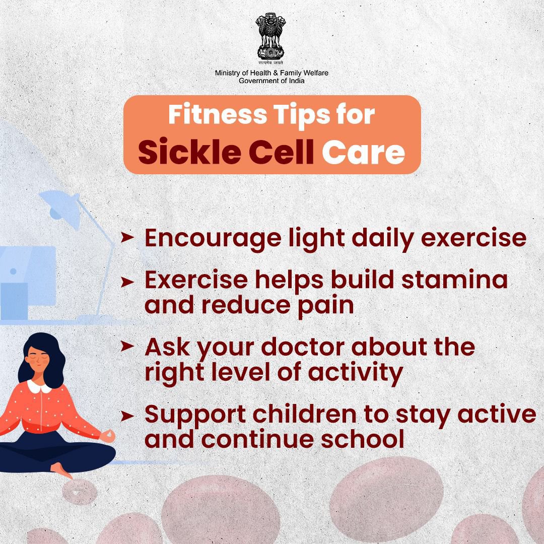 #SickleCellAwareness | Regular activity = better health!

Children with Sickle Cell Anaemia benefit from light exercise, hydration, and guided routines.

With the right care, they can stay active, strong, and full of life.