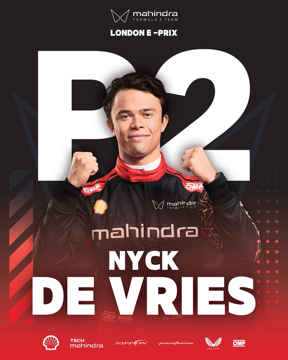 LONDON CALLED AND NDV PICKED UP A P2 🏆

#Mahindra #TogetherWeRise #FormulaE #LondonEPrix