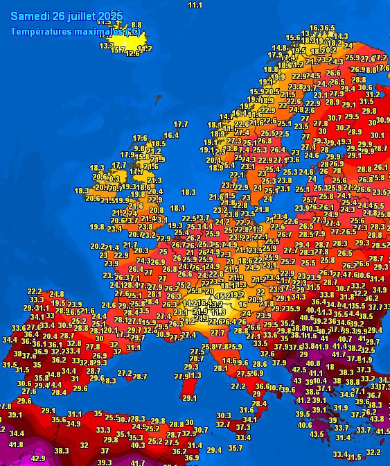 Serbia 44.0 °C
Bulgaria 43.5 °C
Romania 43.4 °C

meteoromania.ro