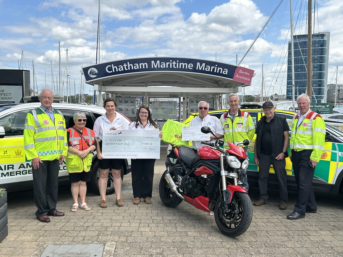 MEMBER NEWS - #MDLmarinas #ChathamMaritimeMarina, Network Yacht Brokers Kent and Gillingham Marina team up to donate £3,000 to #SERVKent—helping deliver urgent medical supplies 24/7 🚑💉

Read more: ow.ly/oI1q50Wt8k7