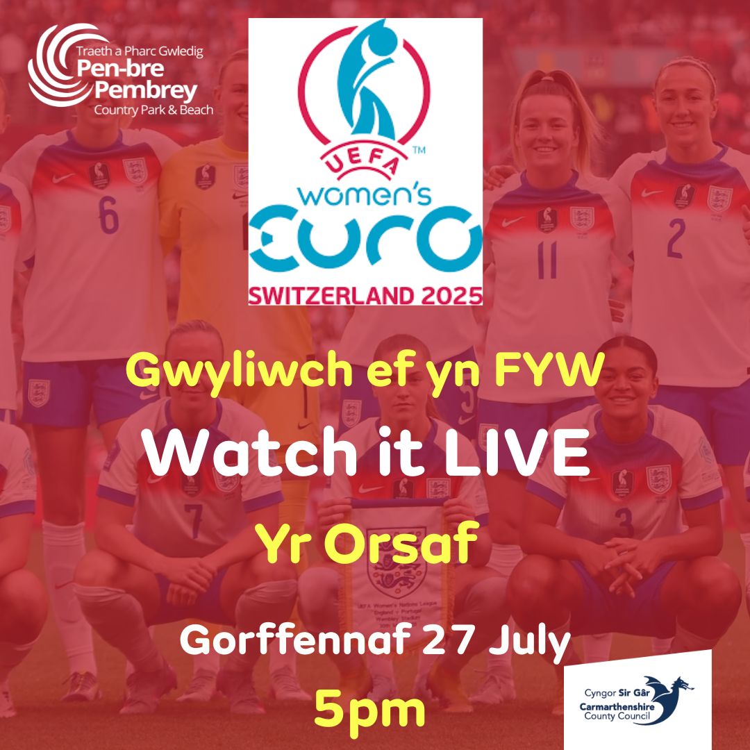 ⚽ Gwyliwch Rownd Derfynol Ewros y Merched gyda ni yn Yr Orsaf o 5pm HEDDIW

⚽ Watch the Women's Euros Final with us at Yr Orsaf from 5pm TODAY

#EurosFinal #yrOrsaf #PembreyCountryPark #ParcGwledigPenbre #WEURO2025 <a href="/WEURO2025/">UEFA Women's EURO 2025</a> #womenwhoplayfootball #womensfootball #football