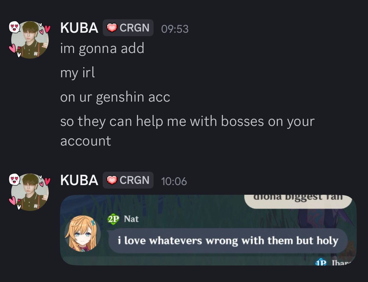 Kohatoris's tweet image. oh my god