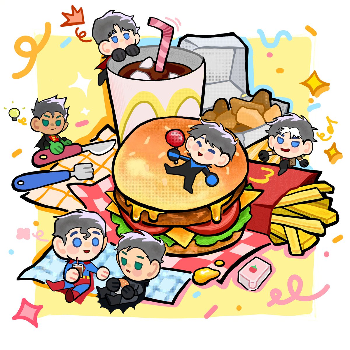 AesopGod's tweet image. 🍴🍔🍟🥤

#Superbat #nightwing
#jasontodd #TimDrake #DamianWayne