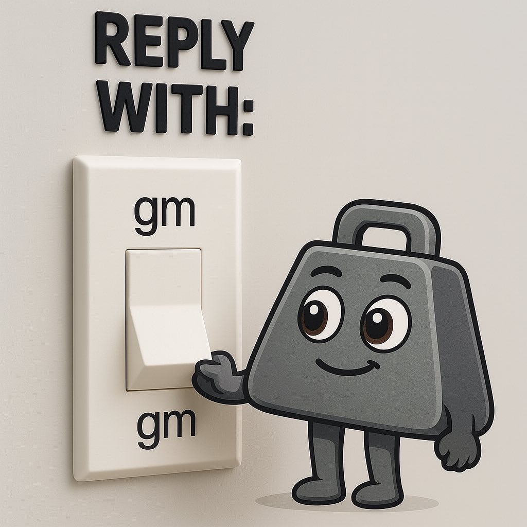 Kilogram (@kgonton) on Twitter photo Gm is gm Gm is gm