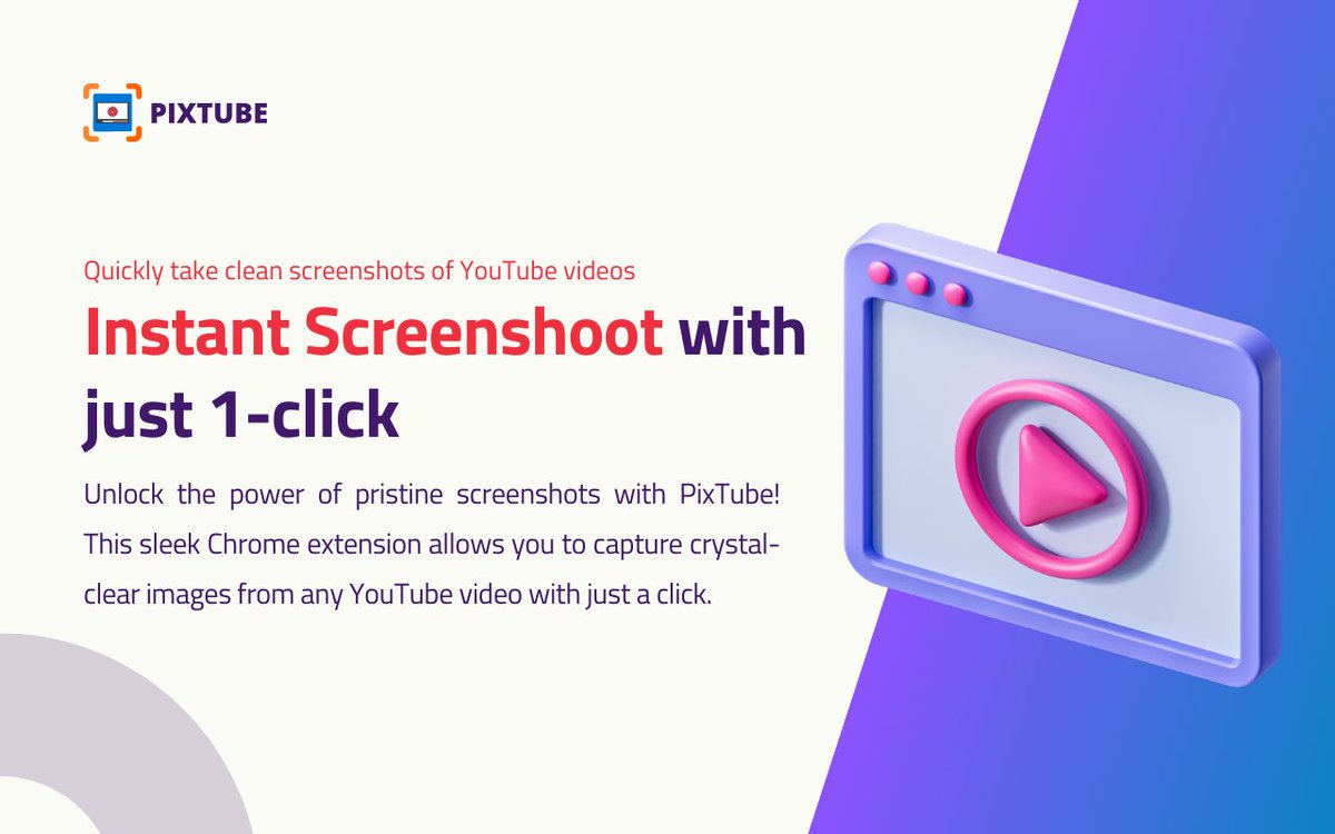 مشروع جديد عبارة عن إضافة (Chrome) لمتصفح كروم تتيح لك إلتقاط لقطات شاشة لحظية وواضحة من مقاطع فيديوهات يوتيوب بسرعة وسهولة بدون إظهار أزرار تحكم الفيديو.
لتحميل سورس كود المشروع أو لتجربته بشكل مباشر:
harmash.com/projects/pixtu…

إعداد المبرمج Samir Bouzaher